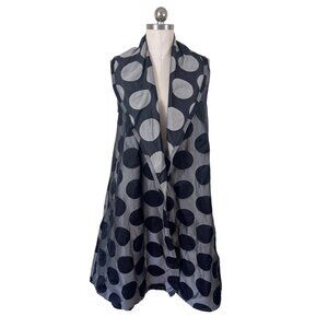 Byrn Walker Marceline Duster Womens XXS Gray Polka Dot Artsy Lagenlook Boho